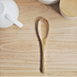 长柄木勺子 日式无漆汤勺 冰激凌勺子创意可爱 手工荷木便携餐具