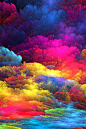 color, because there are various different types of colors and its showing the clouds of something creative.