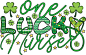 One Lucky Nurse St. Patrick's Day Sublimation T-shirt vector