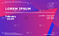 Conference invitation design. Geometric background