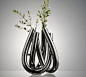 U-shaped glass vase BY Jan Padrnos