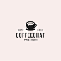 咖啡，聊天，logo标志矢量图素材