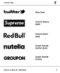 twitter, supreme, redbull, nutella, groupon