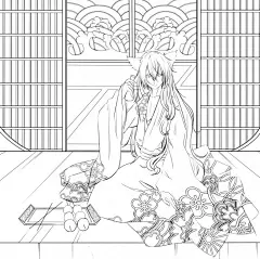 160张古风手绘线稿图片 古风动漫插画线稿图片素材 古风白描图_www.youyix.com