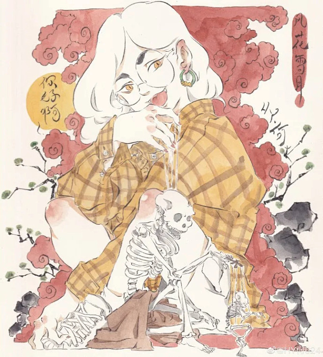 插画 | 百鬼志怪 · 日本浮世绘元素搭...