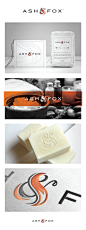 灰及福克斯的标志和品牌由Mogeek。 可爱的肥皂#包装#的品牌PD