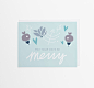 Christmas Card | Merry Days | Floral Modern Holiday Card