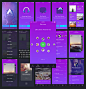[美工云]3款不同应用程序音乐-电子商务-健身APP UI工具包Sketch源文件：