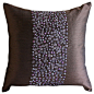3D Shell Sequins Brown Art Silk Pillow Covers 12"x12", Shell Center modern-decorative-pillows