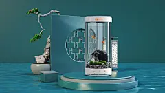 桌面智能鱼缸外观设计-产品外观设计-北京千策良品工业设计公司