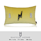时尚简约现代 样板房设计师 枕头柠檬黄AB闪电装饰腰枕靠垫抱枕