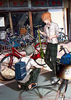 @图维画社  |  插画师【瓜うりた】美少年帅哥型男插画  