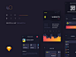 炫酷的暗黑色财务统计股票管理iOS APP UI工具包 Midnite UI Kit插图
