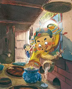 绘本 【《小米的四时奇遇》之封面设计】插画绘本红笑波鲁克 - 原创作品 -  
