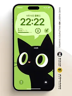 手机壁纸分享|报时黑猫‍⬛|治愈系|ins|4k