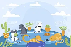 可爱猫猫背景  - 源文件下载【酷图网】猫咪背景,可爱猫猫,宠物猫咪,猫咪,小猫,壁纸