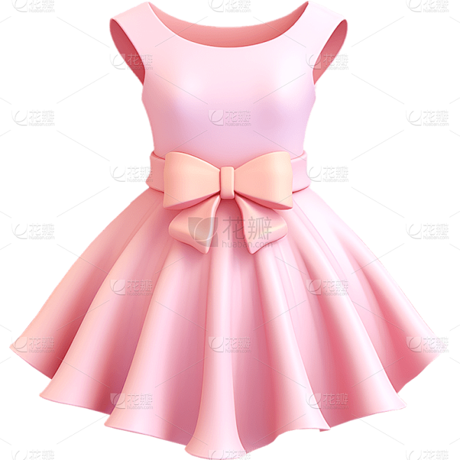 3D立体C4D服饰服装裙子连衣裙半身裙免抠PNG元素素材