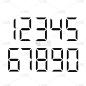 数字字体数字。说明了向量。