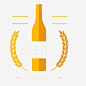 啤酒瓶麦穗矢量图_88ICON https://88icon.com 矢量图 LOGO 标志 啤酒