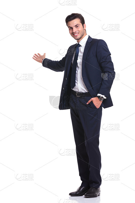 男商人,幸福,你好,请柬,垂直画幅,欢迎...
