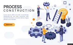 网站 平面 金融 银行 经济 现场 智能应用智能科技插画绘画