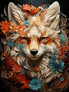 Midjourney 剪纸风格！9张小狐狸插画 Prompt 分享！- 优设9图 - 设计知识短内容