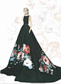 #Elie Saab# 2015 秋冬高级订制手绘图Elie Saab (艾莉·萨博)