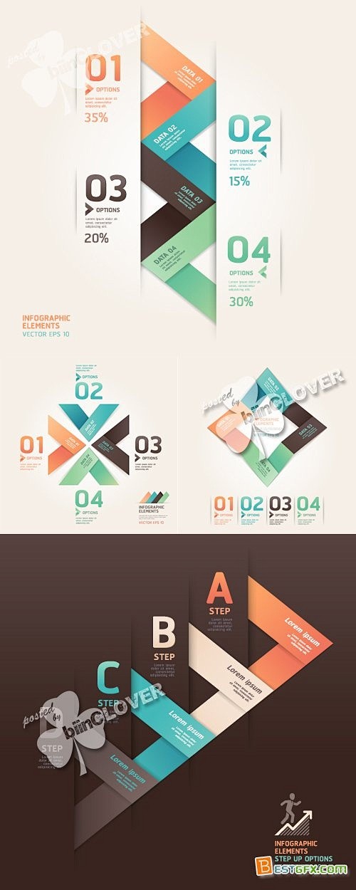 Modern origami infog...