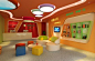现代早教幼儿中心前台沙发走廊3d模型下载