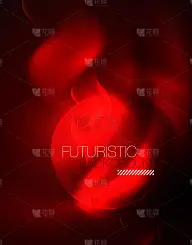 发光氖几何波模板