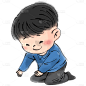 水墨-人物插画贴纸1
