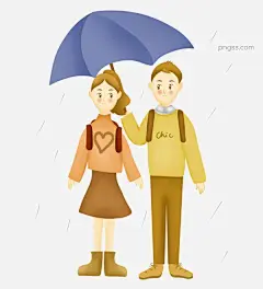 情人节雨中的情侣校园青春情侣雨水图片大小2473x2721px 图片尺寸1.02 MB 来自PNG搜索网 pngss.com 免费免扣png素材下载！打伞#大学情侣#节气#卡通手绘#青春#情侣#情人节#校园#雨水#雨中#