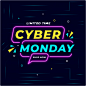 Cyber monday background illustration Premium Vector