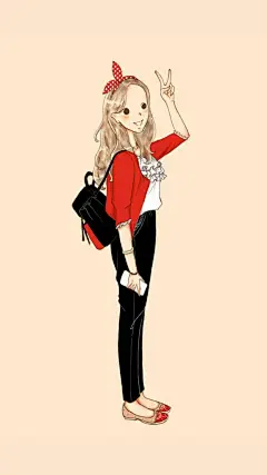 女生服装搭配。侵删。转自纹字锁屏 原处不知。 可做手机壁纸。
