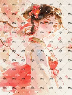 AI版权图古风女1651
