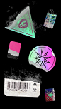 [淘宝购买] 20多款潮流复古不干胶标签贴纸胶带底纹背景PS设计素材 Ultimate Raw Sticker Pack 3插图2