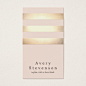Elegant Faux Gold Foil Striped Modern Light Pink Business Card