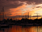 orange port sunset by PiskotaTeszta