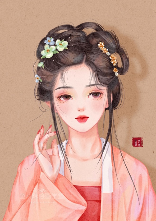 古风练习_鱼小沫__插画师作品_涂鸦王国...