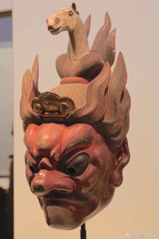 天龙八部面具。东寺特展，东京国立博物馆。...