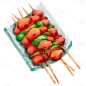 手绘烤串中秋各地食物元素