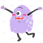 SVG-扁平可爱小怪兽贴纸