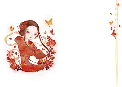 包邮 莲子 汉服娃娃插画笔记本 中国风汉服娃娃唯美创意插画绘本精美软壳笔记本 五方莲子精心绘制 清新可爱友情礼物本tj天闻角川-tmall.com天猫