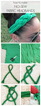 How to Make No Sew Fabric Headbands with Celtic Knot from T Shirts: 