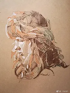 这两天抽空画的水彩笔。 ​​​​作者：@--Handi--
#每天画唠# #插画# #每日一画# #绘画# #手绘# #插画本分享# ​​​​