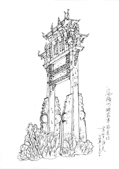 草堂渔夫手绘方案  岁月残片
