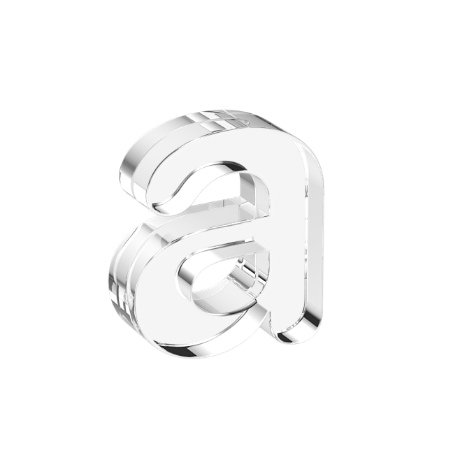 酸性玻璃数字字母