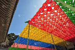 韩国庆州八宫寺莲花灯。