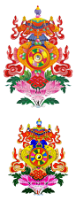 藏族文化风俗古典祥云藏式信仰物件民族图案祥纹PNG免扣设计素材-淘宝网