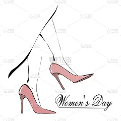 穿高跟鞋的女人的脚。